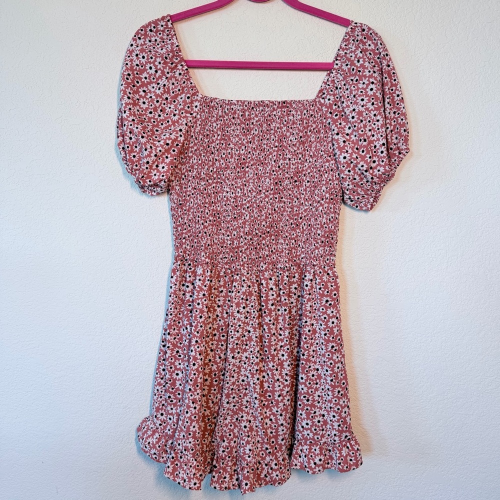 Romper with Smocked Tube Top Short Wide Leg Jumpsuit Size L